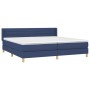 Box spring bed with blue fabric mattress 200x200 cm by , Beds and slatted bases - Ref: Foro24-3130383, Price: 602,48 €, Disco...