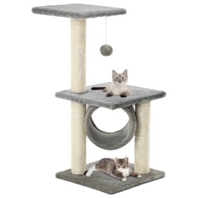 Rascador para gatos con poste rascador de sisal 65 cm gris de vidaXL, Mobiliario para gatos - Ref: Foro24-170546, Precio: 38,...