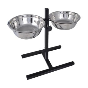 Adjustable Pet Feeding Holder 2X2.6L Stainless Bowl by , Pet bowls, feeders, and waterers - Ref: Foro24-170092, Price: 25,34 ...