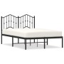 Estructura de cama con cabecero metal negro 120x190 cm de , Camas y somieres - Ref: Foro24-373786, Precio: 89,29 €, Descuento: %