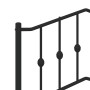 Bed frame with black metal headboard 120x190 cm by , Beds and slatted bases - Ref: Foro24-373786, Price: 89,29 €, Discount: %