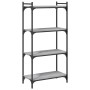 Librería 4 estantes madera ingeniería gris Sonoma 60x30x120 cm de , Librerías y estanterías - Ref: Foro24-837655, Precio: 49,...