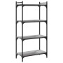 Sonoma gray engineered wood 4-shelf bookcase 60x30x120 cm by , Bookcases and shelves - Ref: Foro24-837655, Price: 49,44 €, Di...