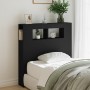 Headboard with LED black engineered wood 100x18.5x103.5 cm by , Headboards and footboards - Ref: Foro24-837331, Price: 76,08 ...