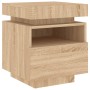 Bedside tables with LED lights 2 pcs Sonoma oak 40x39x48.5 cm by , Nightstands - Ref: Foro24-836789, Price: 109,55 €, Discoun...