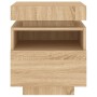 Bedside tables with LED lights 2 pcs Sonoma oak 40x39x48.5 cm by , Nightstands - Ref: Foro24-836789, Price: 109,55 €, Discoun...