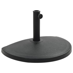 Black resin half-circle umbrella base, 15 kg by vidaXL, Umbrella bases - Ref: Foro24-45199, Price: 54,99 €, Discount: %