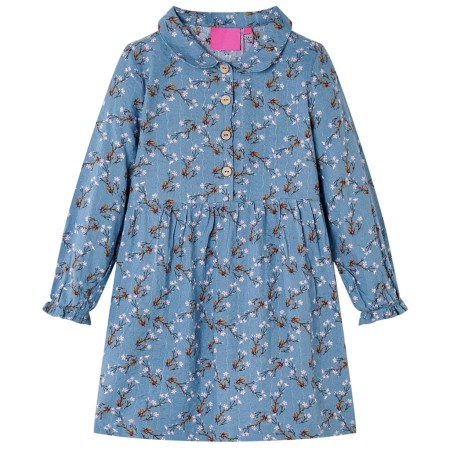 Vestido infantil de manga larga azul petróleo 104 de , Vestidos de niños - Ref: Foro24-14350, Precio: 12,97 €, Descuento: %