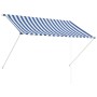 Toldo retráctil 200x150 cm azul y blanco de vidaXL, Toldos - Ref: Foro24-143747, Precio: 46,31 €, Descuento: %