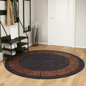 Black and gold non-slip washable rug Ø 200 cm by , Rugs - Ref: Foro24-136630, Price: 82,99 €, Discount: %