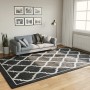 Black and white non-slip washable rug 190x300 cm by , Rugs - Ref: Foro24-136607, Price: 99,99 €, Discount: %