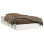 Estructura de cama individual de madera maciza blanco 90x190 cm de , Camas y somieres - Ref: Foro24-820702, Precio: 120,32 €,...