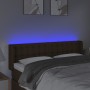 Dark brown fabric headboard with LED 147x16x78/88 cm by , Headboards and footboards - Ref: Foro24-3123671, Price: 75,60 €, Di...