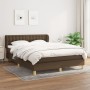 Cama box spring con colchón tela marrón oscuro 140x200 cm de , Camas y somieres - Ref: Foro24-3127128, Precio: 431,99 €, Desc...