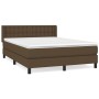 Box spring bed with dark brown fabric mattress 140x200 cm by , Beds and slatted bases - Ref: Foro24-3130036, Price: 405,25 €,...