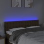 Cabecero con LED de tela marrón oscuro 144x5x78/88 cm de , Cabeceros y pies de cama - Ref: Foro24-3122047, Precio: 57,05 €, D...