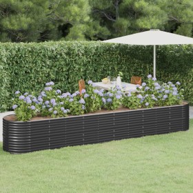 Steel flower bed anthracite powder coated 440x80x68 cm by , Pots and planters - Ref: Foro24-318971, Price: 139,11 €, Discount: %