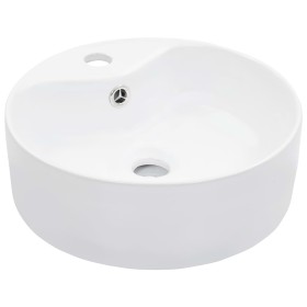 Sink with overflow 36x13 cm white ceramic by vidaXL, Sinks - Ref: Foro24-143911, Price: 53,45 €, Discount: %