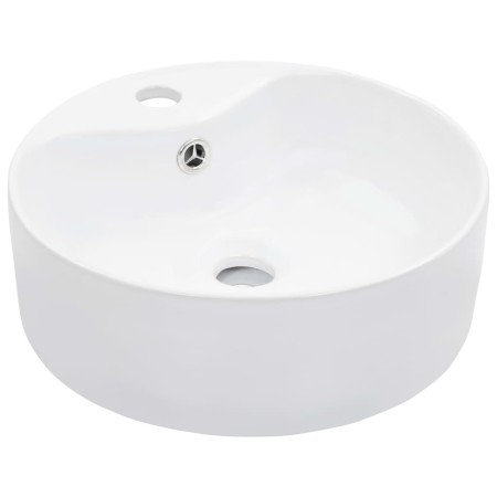 Lavabo con rebosadero 36x13 cm cerámica blanco de vidaXL, Lavabos - Ref: Foro24-143911, Precio: 54,34 €, Descuento: %