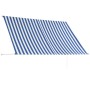 Retractable awning 250x150 cm blue and white by vidaXL, Awnings - Ref: Foro24-143748, Price: 67,35 €, Discount: %