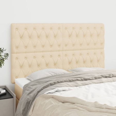 Headboards 4 units cream-colored fabric 72x7x78/88 cm by , Headboards and footboards - Ref: Foro24-3116671, Price: 142,99 €, ...