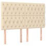 Headboards 4 units cream-colored fabric 72x7x78/88 cm by , Headboards and footboards - Ref: Foro24-3116671, Price: 142,99 €, ...