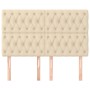 Headboards 4 units cream-colored fabric 72x7x78/88 cm by , Headboards and footboards - Ref: Foro24-3116671, Price: 142,99 €, ...