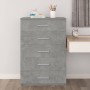 Concrete gray engineered wood chest of drawers 71x35x108 cm by , Drawers - Ref: Foro24-340232, Price: 183,35 €, Discount: %