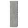 Concrete gray engineered wood chest of drawers 71x35x108 cm by , Drawers - Ref: Foro24-340232, Price: 183,35 €, Discount: %