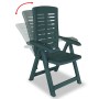 Reclining garden chairs 2 units green plastic by vidaXL, Garden chairs - Ref: Foro24-43896, Price: 180,58 €, Discount: %