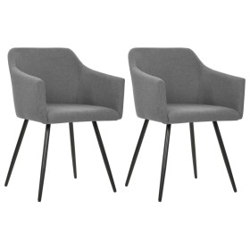 Swivel dining chairs 2 units light gray fabric by , dining chairs - Ref: Foro24-323093, Price: 126,03 €, Discount: %