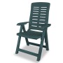 Reclining garden chairs 2 units green plastic by vidaXL, Garden chairs - Ref: Foro24-43896, Price: 180,58 €, Discount: %