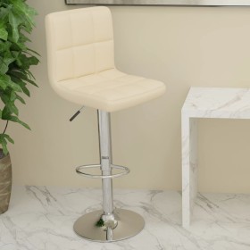 Cream-colored synthetic leather kitchen stool by , Kitchen stools - Ref: Foro24-334223, Price: 80,99 €, Discount: %