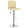 Cream-colored synthetic leather kitchen stool by , Kitchen stools - Ref: Foro24-334223, Price: 87,27 €, Discount: %