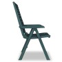 Reclining garden chairs 2 units green plastic by vidaXL, Garden chairs - Ref: Foro24-43896, Price: 180,58 €, Discount: %