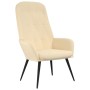 Cream White Velvet Relaxation Armchair by , Armchairs - Ref: Foro24-341203, Price: 110,99 €, Discount: %