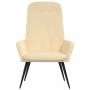 Cream White Velvet Relaxation Armchair by , Armchairs - Ref: Foro24-341203, Price: 110,99 €, Discount: %