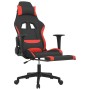 Massage gaming chair with footrest in black and red fabric by , Gaming chairs - Ref: Foro24-345509, Price: 144,82 €, Discount: %