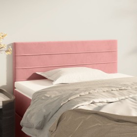 Pink velvet headboard 90x5x78/88 cm by , Headboards and footboards - Ref: Foro24-346129, Price: 46,99 €, Discount: %