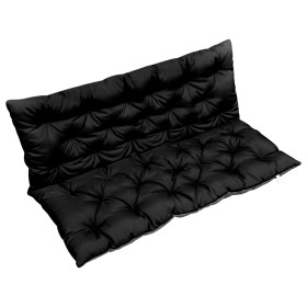 Cojín para balancín tela negro y gris 120 cm de , Cojines para sillas y sofás - Ref: Foro24-47653, Precio: 68,99 €, Descuento: %