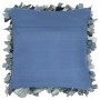 Denim cushion with leather and blue cotton fringes 60x60 cm by , Cushions - Ref: Foro24-134010, Price: 37,64 €, Discount: %