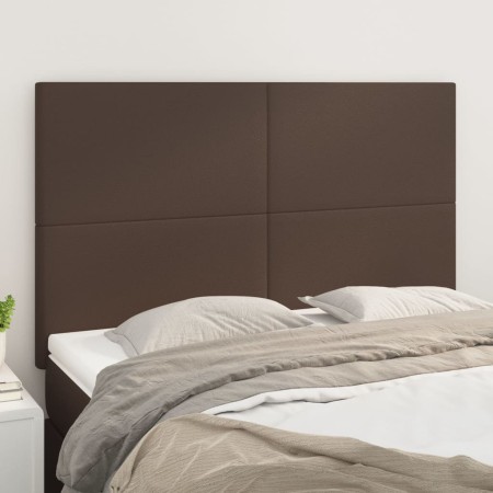 Headboards 4 units brown synthetic leather 72x5x78/88 cm by , Headboards and footboards - Ref: Foro24-3116145, Price: 100,66 ...