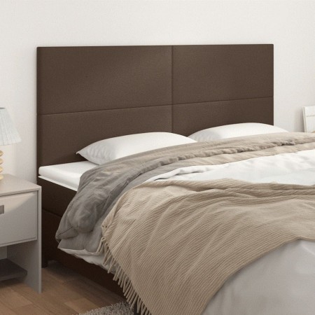 Headboards 4 units of brown synthetic leather 80x5x78/88 cm by , Headboards and footboards - Ref: Foro24-3116151, Price: 109,...