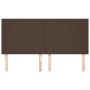 Headboards 4 units of brown synthetic leather 80x5x78/88 cm by , Headboards and footboards - Ref: Foro24-3116151, Price: 109,...