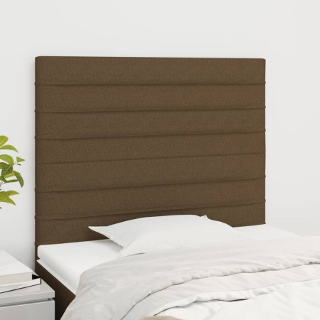 Headboards 2 units of dark brown fabric 80x5x78/88 cm by , Headboards and footboards - Ref: Foro24-3116449, Price: 62,17 €, D...