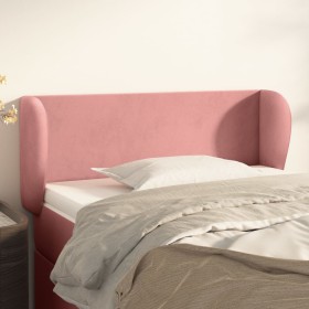 Pink velvet headboard 93x23x78/88 cm by , Headboards and footboards - Ref: Foro24-3116905, Price: 49,65 €, Discount: %