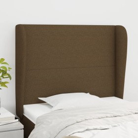 Headboard with dark brown fabric ears 83x23x118/128 cm by , Headboards and footboards - Ref: Foro24-3117653, Price: 73,99 €, ...