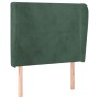 Headboard with dark green velvet ears 103x23x118/128cm by , Headboards and footboards - Ref: Foro24-3117721, Price: 77,95 €, ...