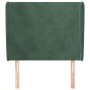 Headboard with dark green velvet ears 103x23x118/128cm by , Headboards and footboards - Ref: Foro24-3117721, Price: 77,95 €, ...