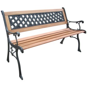 HI Wooden garden bench 126 cm by HI, garden benches - Ref: Foro24-423985, Price: 103,41 €, Discount: %